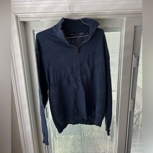 Nautica 1/4 Zip XXL Sweater Navy Blue